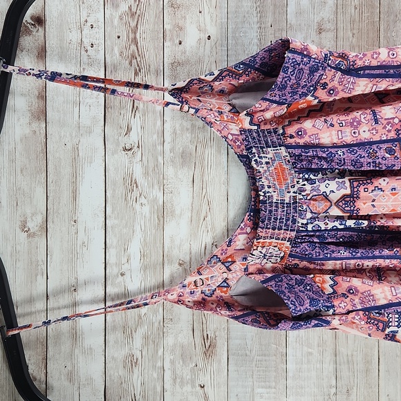 Lucky Brand, Women's dress, navy and coral, Super Cute, Size XS - Picture 5 of 10